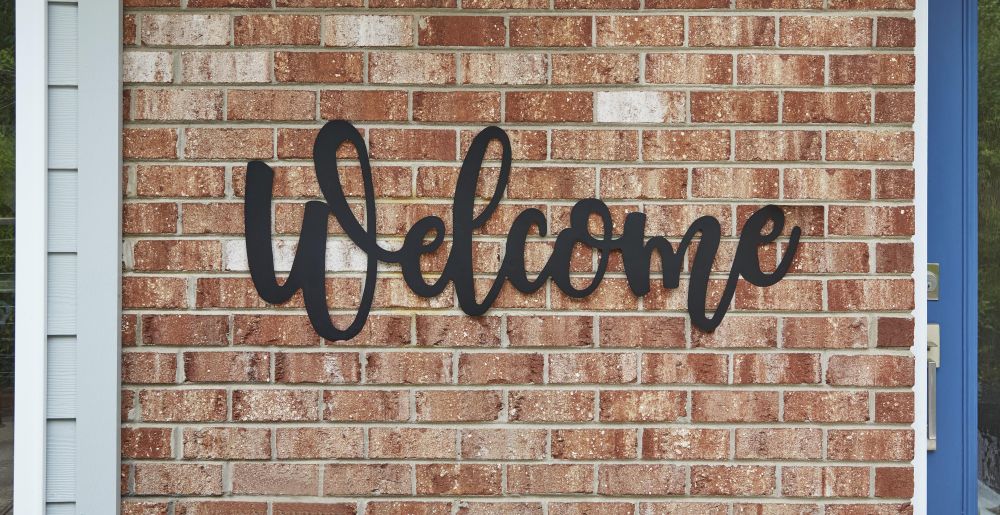 WALL DECOR WELCOME A8010372 BLACK