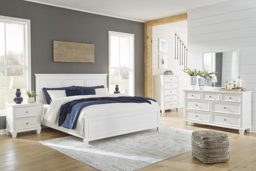 CAMA Y MESAS FORTMAN KING B680 PANEL BLANCA