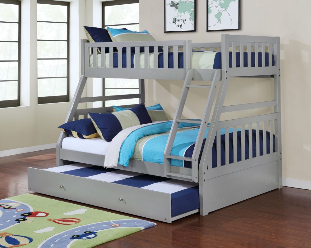 CAMAROTE TWIN/FULL + CAMA AUXILIAR CB803 GRIS