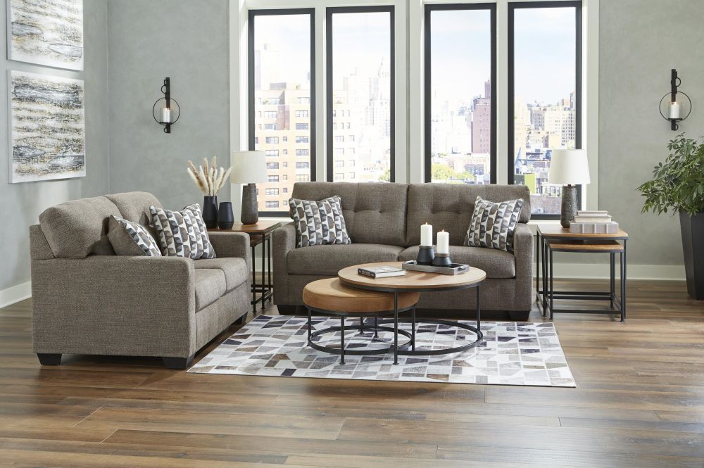 SALA SOFA Y LOVESEAT MAHONEY 31005 CHOCOLATE
