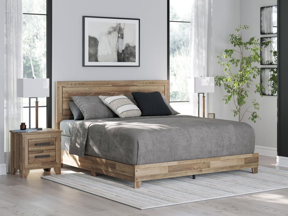 CAMA Y MESAS FINARIA B4802 KING WARM BROWN