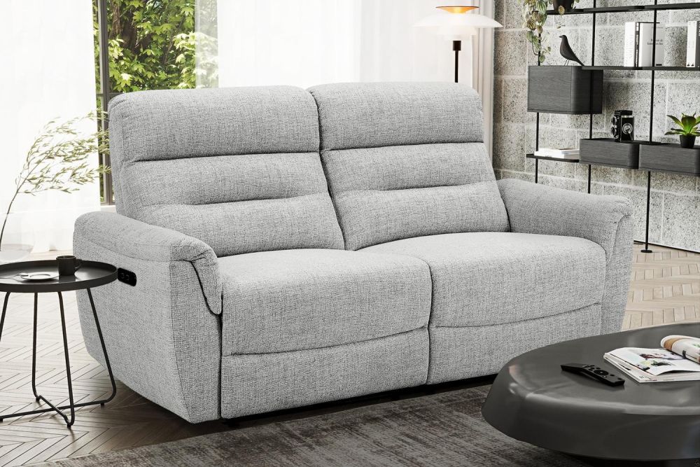 SOFA CAIN POWER REC GREY