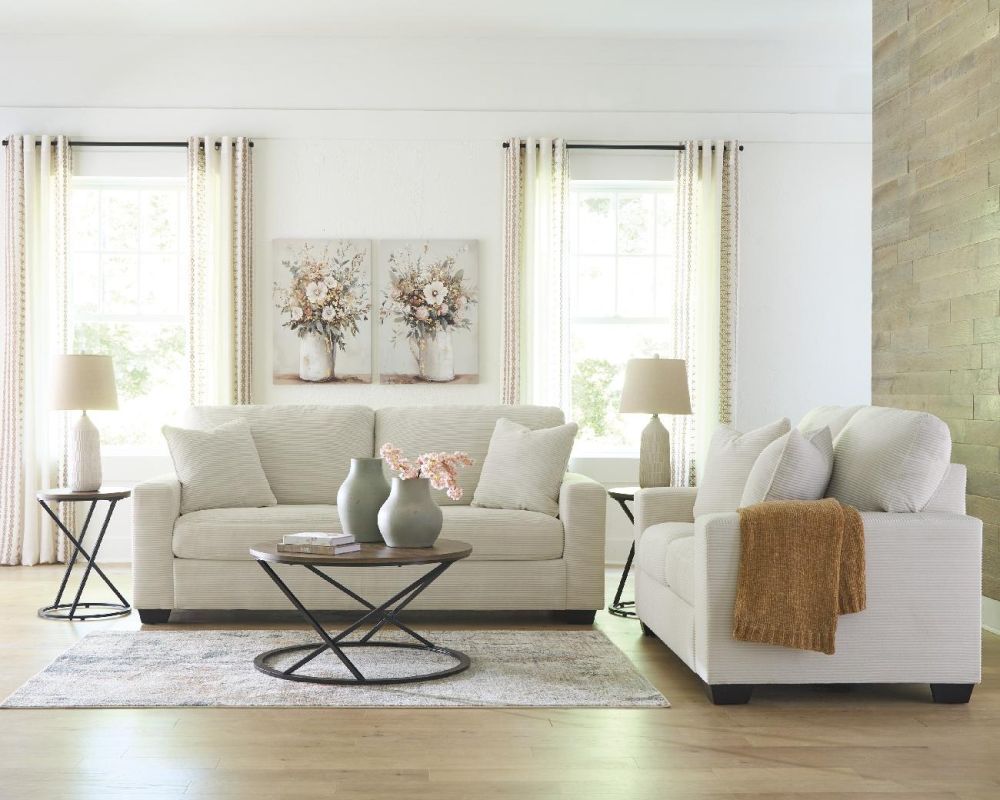 SALA SOFA Y LOVESEAT AMESLEY 32006 IVORY