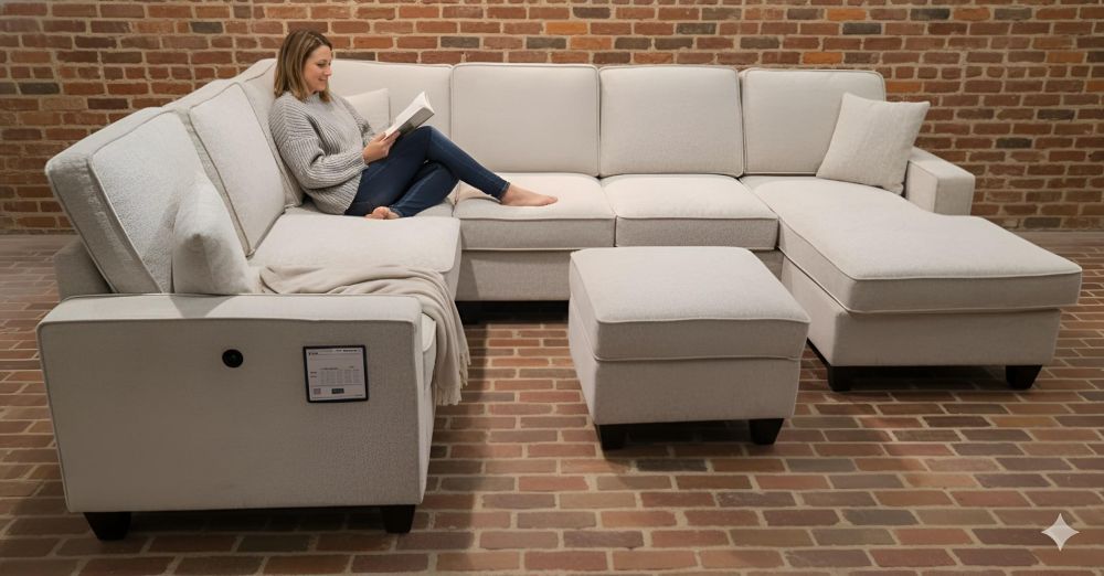 SALA MODULAR AXIS BEIGE LHF CHAISE