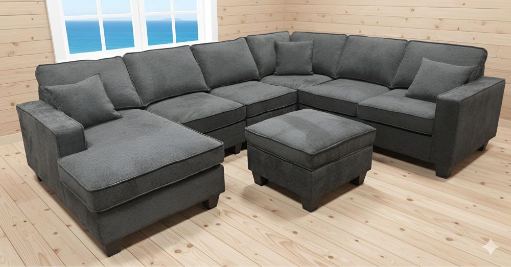 SALA MODULAR AXIS GREY LHF CHAISE