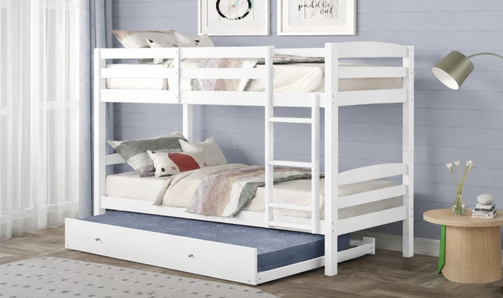 CAMAROTE CB888W TWIN TWIN WHITE C/TRUNDLE