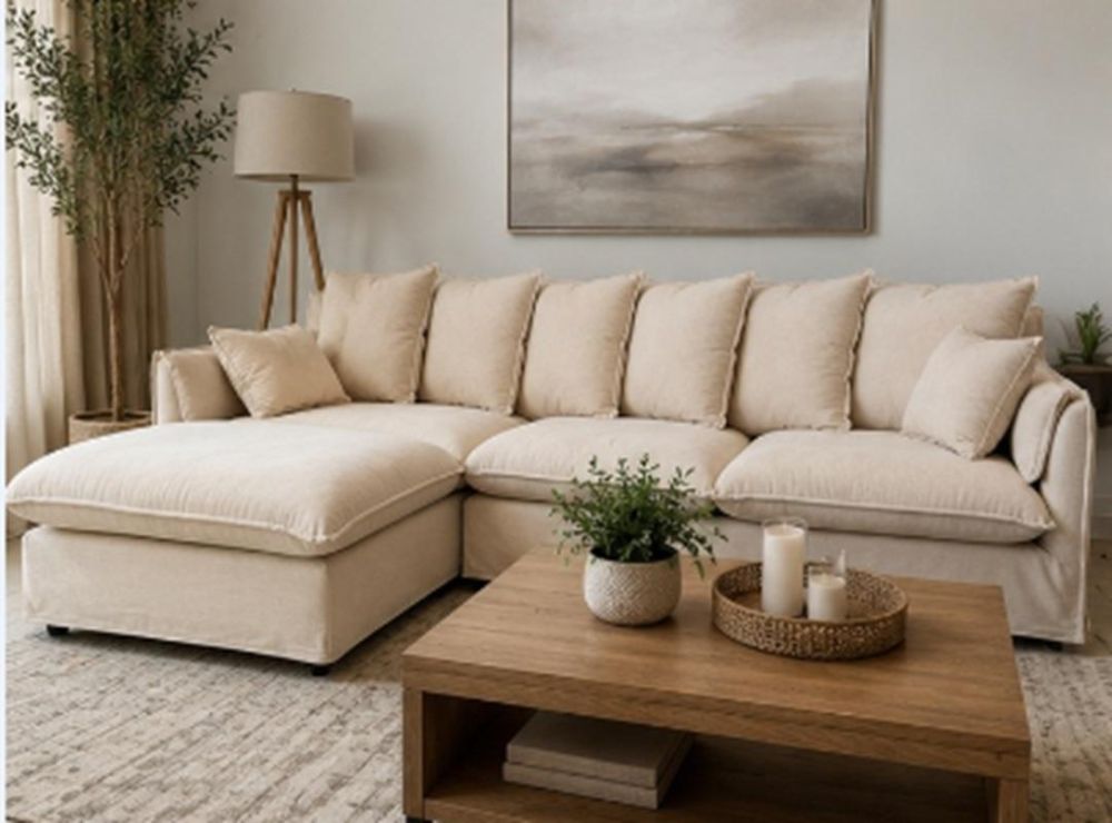 MODULAR HOBART 78052 CREAM LHF CHAISE