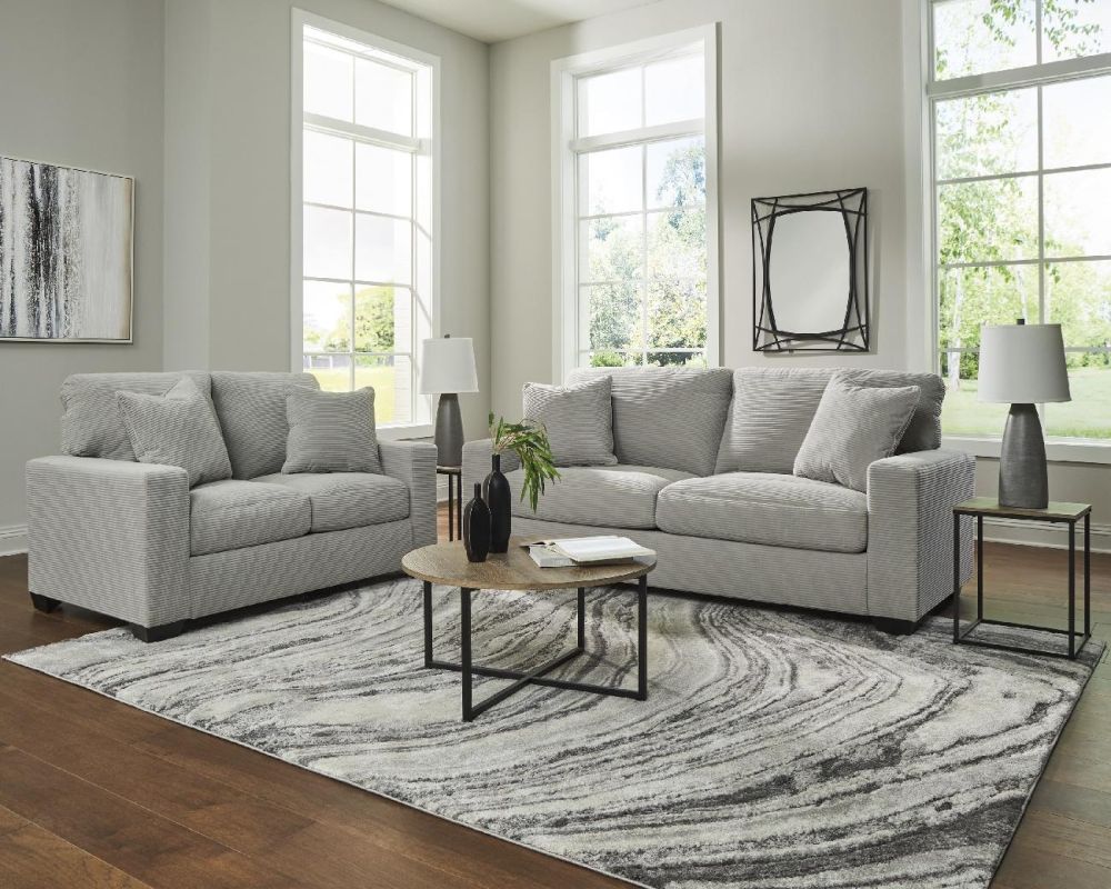 SALA SOFA Y LOVESEAT AMESLEY 32005 SMOKE