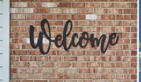 WALL DECOR WELCOME A8010372 BLACK
