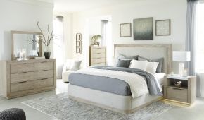 CAMA Y MESAS HENNINGTON KING B756 TAPIZADA