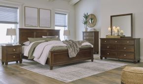 CAMA Y MESAS DANABRIN QUEEN B685 PANEL CHOCOLATE