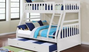 CAMAROTE TWIN/FULL + CAMA AUXILIAR CB803 BLANCO