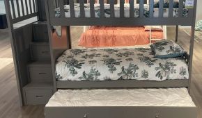 CAMAROTE TWIN/TWIN + CAMA AUXILIAR C/GAVETAS CB802 GRIS