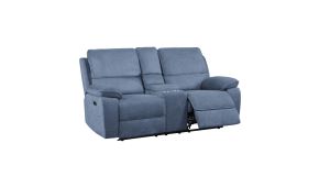 LOVESEAT C/CONSOLA U81723-42 MELANGE BLUE