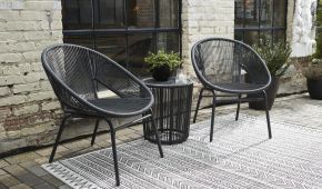 SILLA Y MESA SET MANDARIN P312-049 (3PZS) GRAY