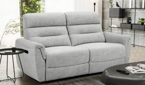 SOFA CAIN POWER REC GREY