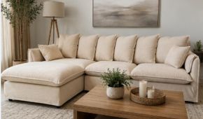 MODULAR HOBART 78052 CREAM LHF CHAISE