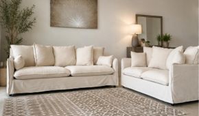 SALA SOFA Y LOVESEAT HOBART CREAM ZJ111-3