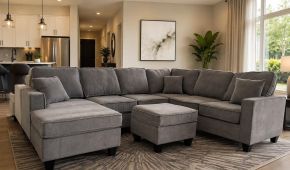 SALA MODULAR AXIS LIGHT GREY LHF CHAISE